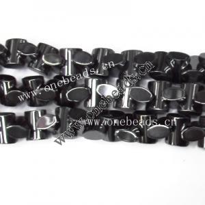 Non-Magnetic Hematite Beads Grade A Flat Tube 7x9mm Sold per 16-inch strand