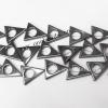 Magnetic Hematite Beads Grade A Triangle 16x18mm Sold per 16-inch strand