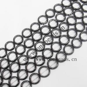 Magnetic Hematite Beads Grade A Donut 10mm Sold per 16-inch strand