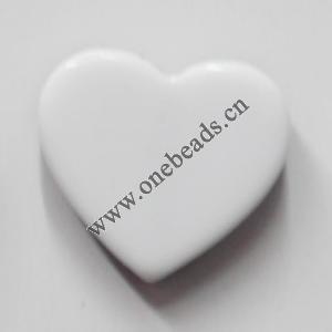 Resin Beads,Heart The other side is black 16x16mm Sold by bag