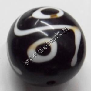 Resin Beads Round 24mm Sold by bag