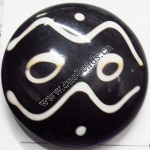Resin Beads Coin 44x44x12mm Sold by bag