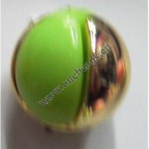 Plating Resin Beads Round 15mm,Sold by bag