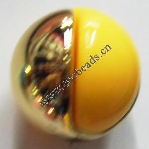Plating Resin Beads Round 15mm Sold by bag