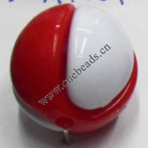Plating Resin Beads Round 15mm Sold by bag