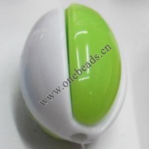 Plating Resin Beads Round 24x17mm Sold by bag