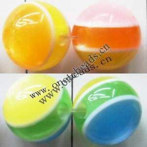 Resin Beads,Round 14mm Sold by bag