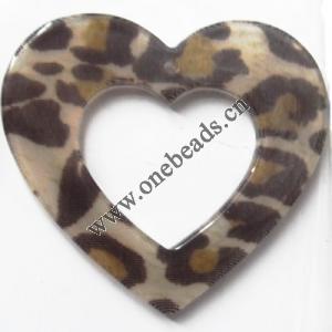 Resin Pandent,44mm Hollow Heart Sold by bag
