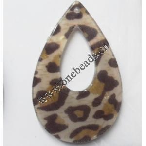 Resin Pandent,35x53mm Hollow Flat Teardrop Sold by bag