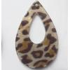 Resin Pandent,35x53mm Hollow Flat Teardrop Sold by bag