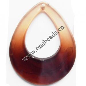 Resin Pandent,46x60mm Hollow Flat Teardrop Sold by bag
