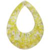 Resin Pandent,47x58mm Hollow Flat Teardrop Sold by bag