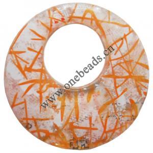 Resin Pandent,46mm Hollow Coin Sold by bag