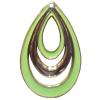 Hollow Flat Teardrop Resin Pandent,36x55mm Sold by bag