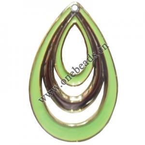 Hollow Flat Teardrop Resin Pandent,36x55mm Sold by bag