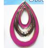 Hollow Flat Teardrop Resin Pandent,36x55mm Sold by bag