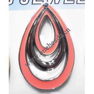 Hollow Flat Teardrop Resin Pandent,36x55mm Sold by bag