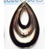 Hollow Flat Teardrop Resin Pandent,36x55mm Sold by bag