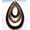 Hollow Flat Teardrop Resin Pandent,36x55mm Sold by bag