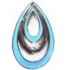 Hollow Flat Teardrop Resin Pandent,36x55mm Sold by bag