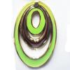 Hollow Flat Oval Resin Pandent,36x57mm Sold by bag