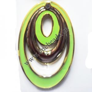 Hollow Flat Oval Resin Pandent,36x57mm Sold by bag