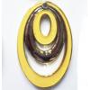 Hollow Flat Oval Resin Pandent,36x57mm Sold by bag