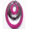 Hollow Flat Oval Resin Pandent,36x57mm Sold by bag