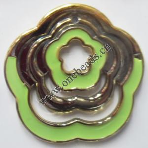 Resin Pandent Hollow Flower 46x46mm Sold by bag