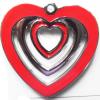 Resin Pandent,46x46mm Hollow Heart 46x46mm Sold by bag