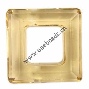 Resin Beads, Imitation Swarovski Crystal，Hollow Rectangle 19x14x4mm Sold by Bag