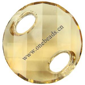 Resin Beads, Imitation Swarovski Crystal Faceted Flat Round 18x5mm Sold by Bag