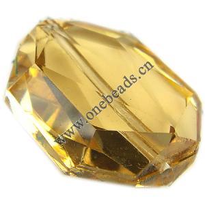 Resin Beads, Imitation Swarovski Crystal，Faceted Flat Drum 18x15x8mm Sold by Bag