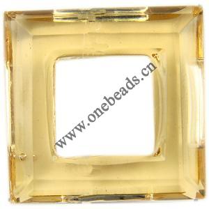 Resin Beads, Imitation Swarovski Crystal Hollow Rectangle 20x27x5mm Sold by Bag