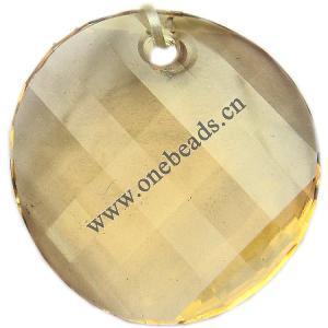 Resin Beads, Imitation Swarovski Crystal Faceted Coin 28x7mm Sold by Bag
