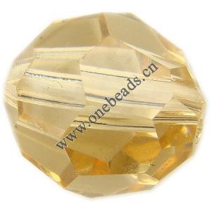 Resin Beads, Imitation Swarovski Crystal Faceted Round 10x10mm Sold by Bag