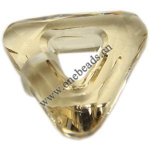 Resin Beads, Imitation Swarovski Crystal Faceted Hollow Triangle 13x4mm Sold by Bag