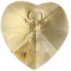 Resin Beads, Imitation Swarovski Crystal Faceted Heart 10x10x5mm Sold by Bag