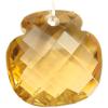Resin Beads, Imitation Swarovski Crystal Faceted Flat Jar 28x28x15mm Sold by Bag
