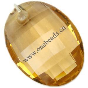 Resin Beads, Imitation Swarovski Crystal Faceted Flat Oval 29x21x11mm Sold by Bag