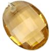 Resin Beads, Imitation Swarovski Crystal Faceted Flat Oval 29x21x11mm Sold by Bag