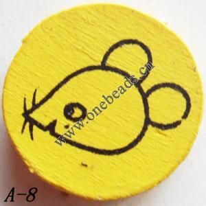 Wood Beads Flat round 20x20x4mm Sold by bag