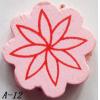 Wood Beads Flower 22x22x4mm Sold by bag
