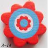Wood Beads Flower  23x23x4.5mm Sold by bag
