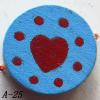 Wood Beads Flat round 14x14x5mm Sold by bag