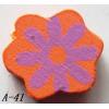 Wood Beads Flower 15x15x5mm Sold by bag