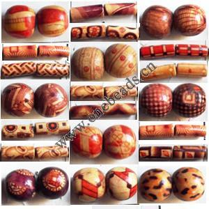 Wood Beads Mixed 12x11mm 6x16mm Sold by bag