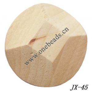 Wood Beads Faceted Round 46x6mm Sold by bag