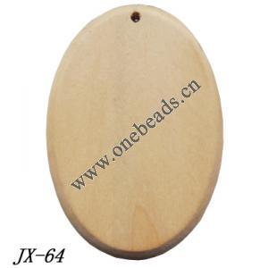 Wood Beads Flat Oval 67x46x8mm Sold by bag