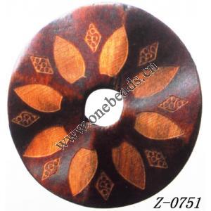 Wood Beads Donut 45mm Sold by bag